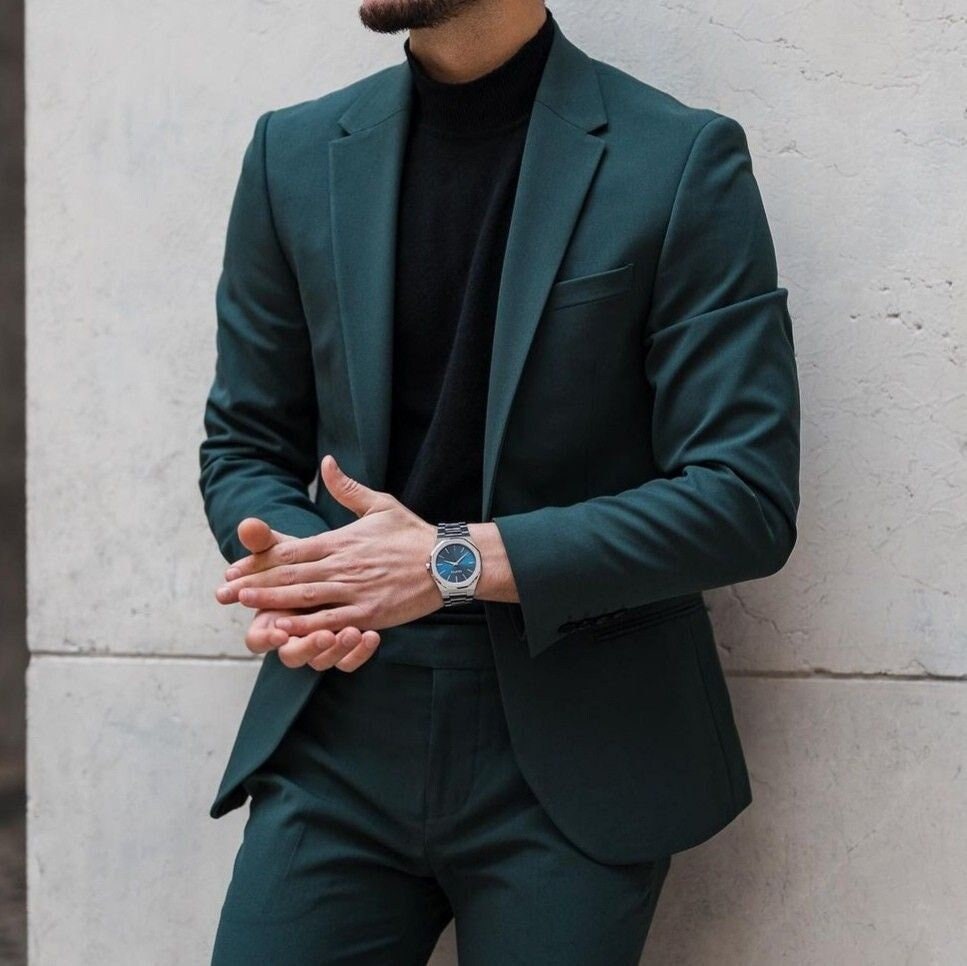 Men Suits Green 2 Piece Beach Wedding Suit Groom Wear Suits - Etsy UK