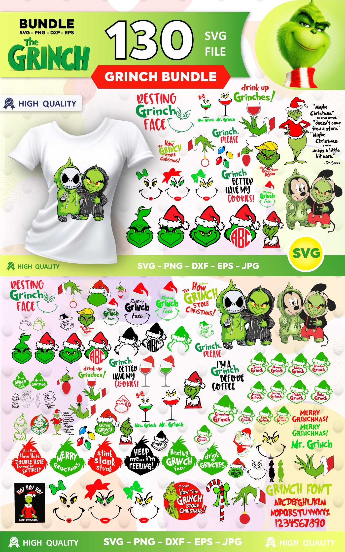 Download Over 130 Grinch Svg Bundle Grinch Svg Files Etsy PSD Mockup Templates