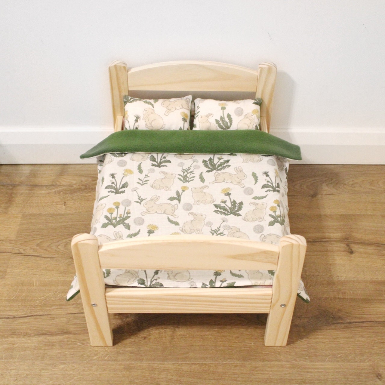 Designafriend Wooden Dolls Bed bed frame duvet pillow Gift NEW mattress 