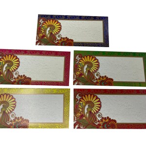 PACK OF 10 Cash Shagun Envelopes Pooja Favor Indian Wedding Ramadan Eid Gift Cash Envelope Cover #1005