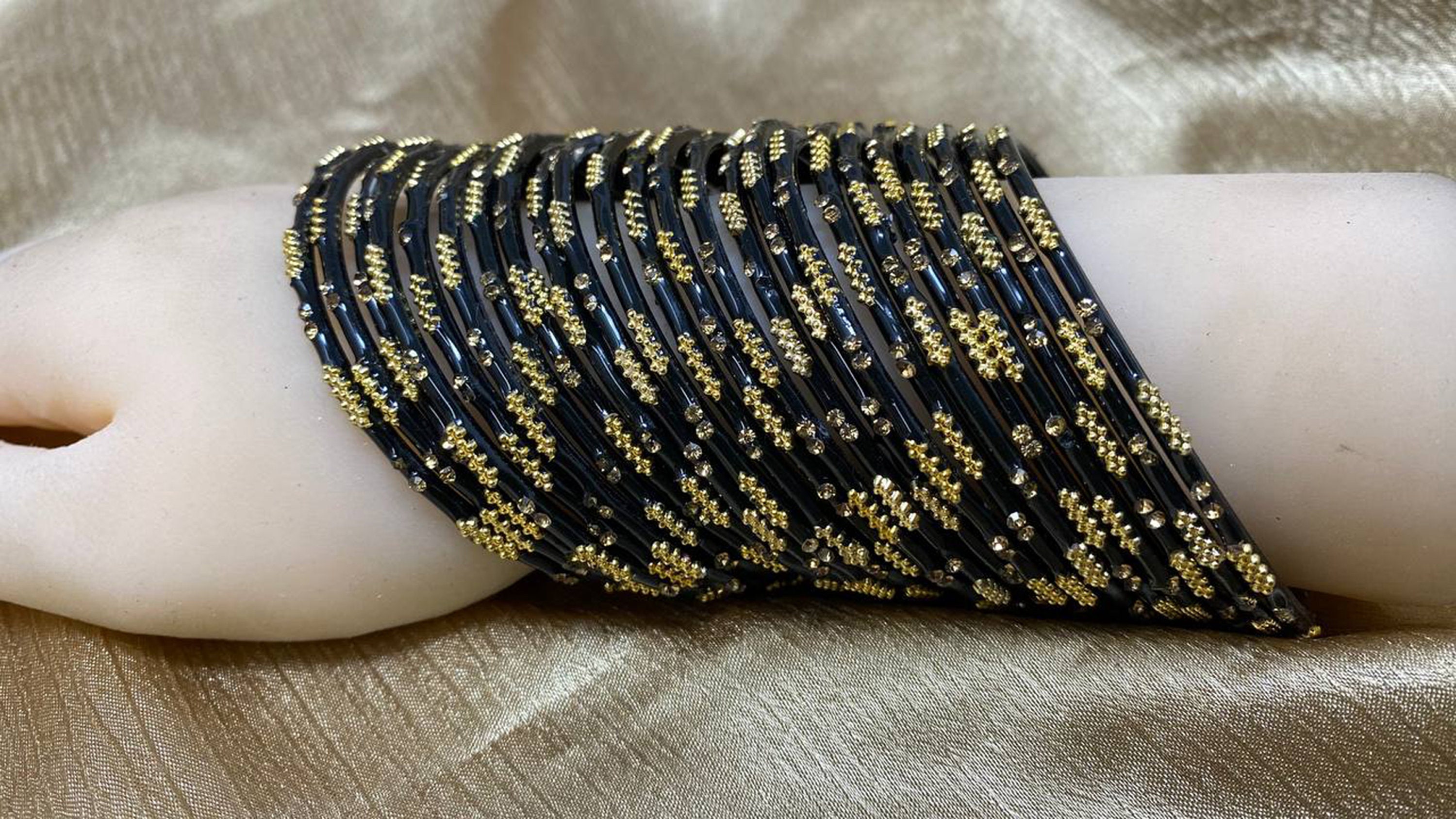 Black indian bangles deals