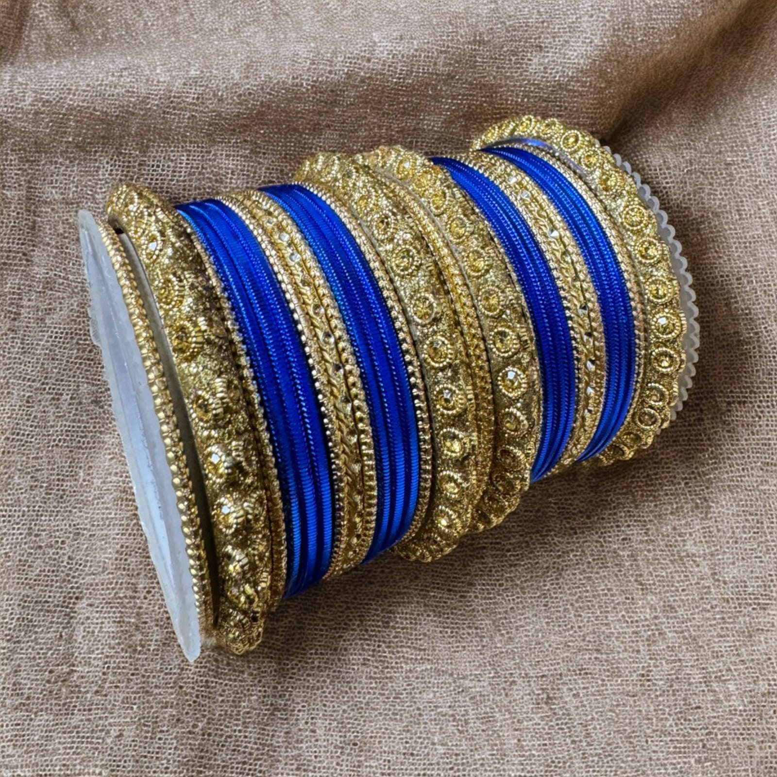 1212 - Golden finish kada Metal Bangle set #2