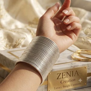 Silver Metal Bangle Set | Glossy Finish Traditional Churi