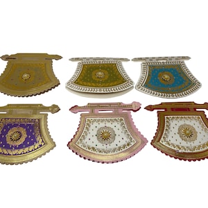 PACK OF 6 Cash Shagun Bandhani Envelopes Pooja Favor Indian Wedding Ramadan Eid Gift Cash Envelope Cover #44GJ