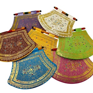 PACK OF 7 Cash Shagun Bandhani Envelopes Pooja Favor Indian Wedding Ramadan Eid Gift Cash Envelope Cover #527G