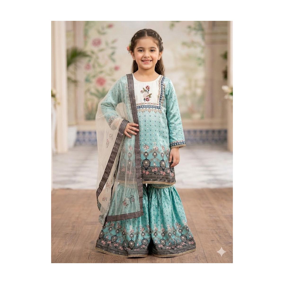 Punjabi Kids Dress Jacket Kids Cream And Gold Embroidered Jacket Set Punjabi Kids Dress Jacket Kids Cream And Gold Embroidered Jacket Set