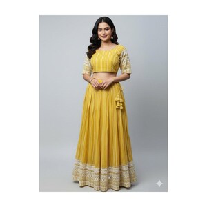 Mustard Yellow Lehenga - Etsy Mustard Yellow Lehenga - Etsy
