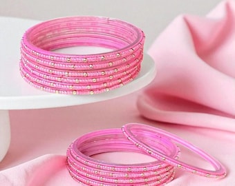 Pack of 12 Indian Glass Bangles Chudiyan Set Available in Different Colors and Sizes Mera Bharat #3