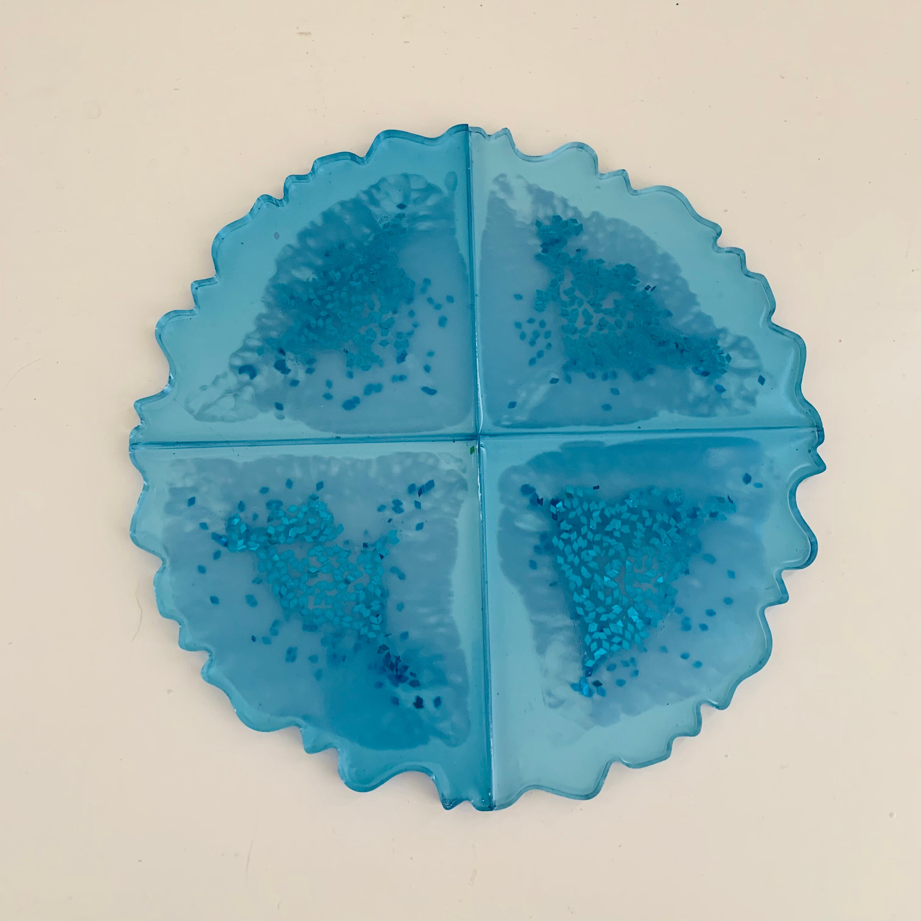 Coasters resin tea coasters handmade blue house gift Etsy