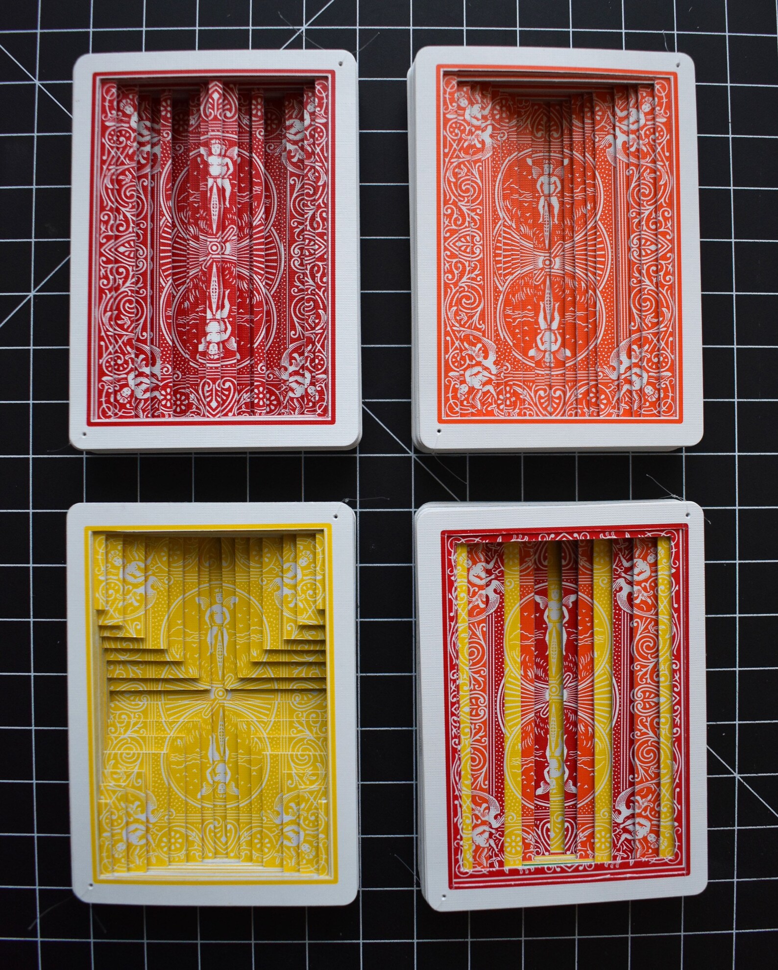 Playing Card Sculpture Etsy