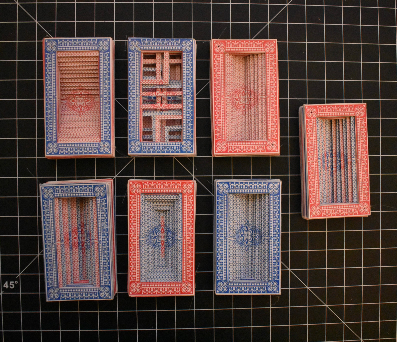 Miniature Playing Card Sculpture Etsy