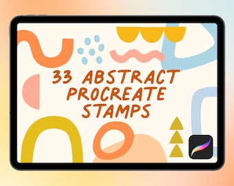 Procreate Abstract Stamps | Procreate Doodle Stamps | Procreate Brushes | Boho Stamps | Procreate Shapes