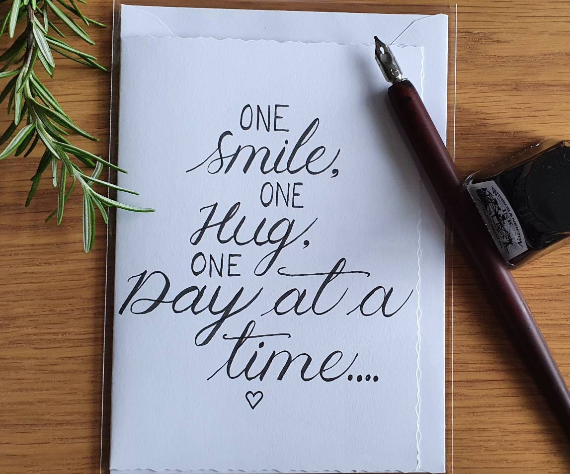 Handwritten Calligraphy Greeting Card | Etsy