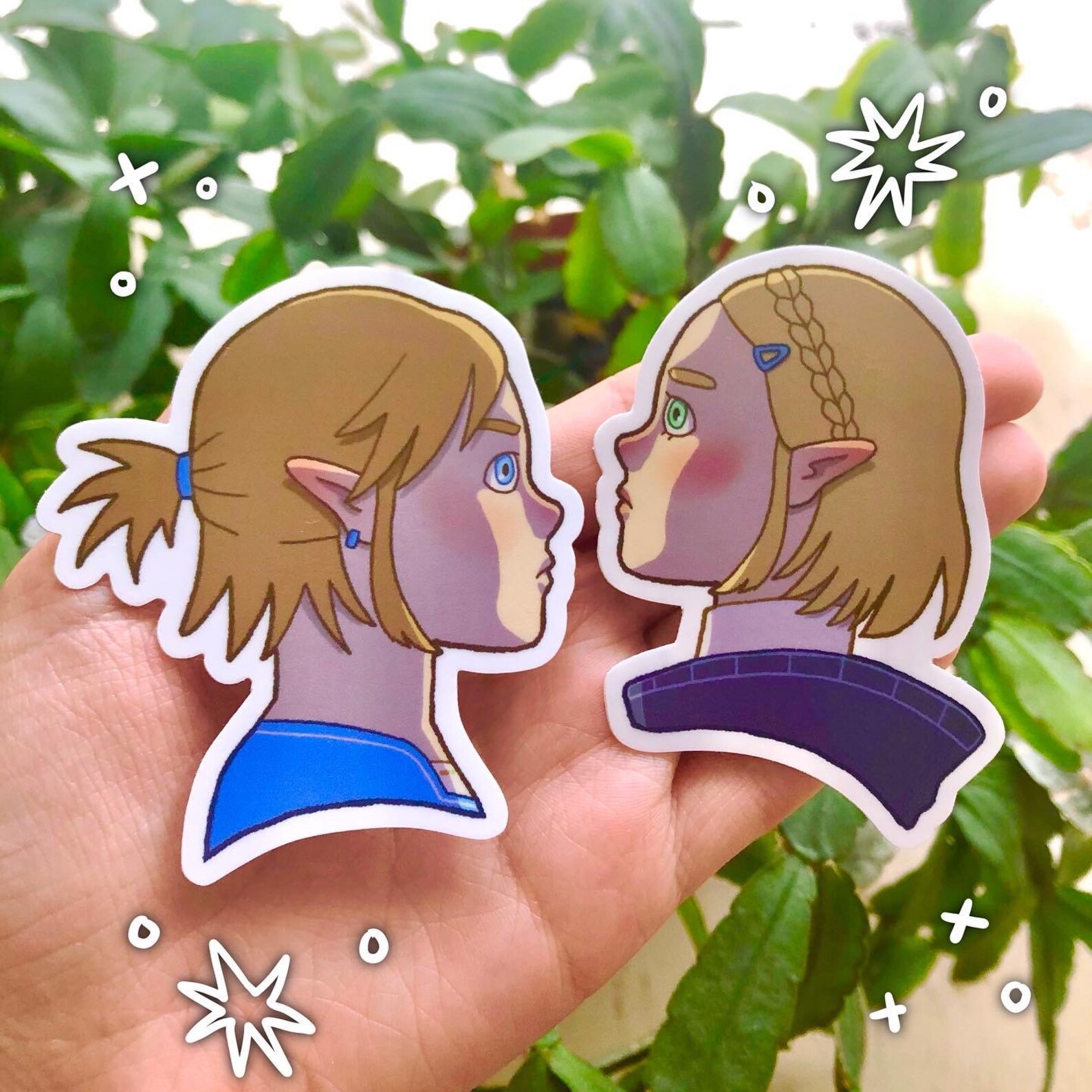 Zelda BOTW Bundle Art Print and Stickers Goddess Statue Print Korok