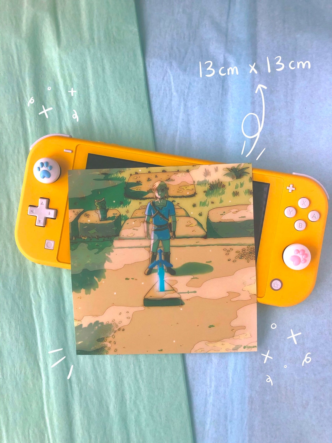 Zelda BOTW Bundle Art Print and Stickers Goddess Statue Print Korok