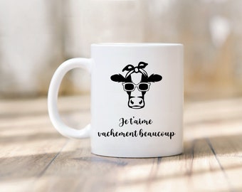 Mug cow I love you very much - Mug Cow - Gift Cow - Animal - Cow - Birthday gift - Gift Couple -