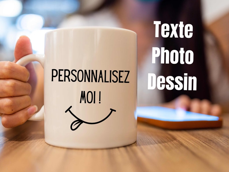 Mug Personnalisez moi Mug personnalisé Idée Cadeau Cadeau Personnalisé Anniversaire Amour Surprise Mug Photo Mug Message image 1