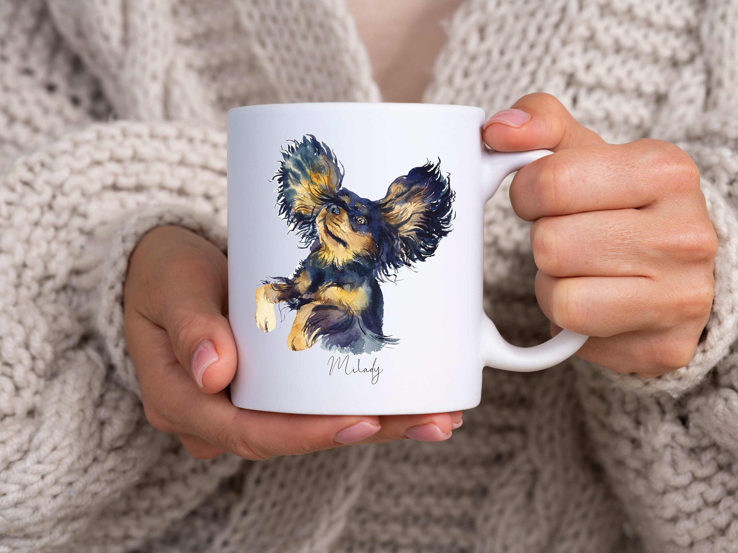 Mug Cavalier King Charles Noir et Feu à Personnaliser