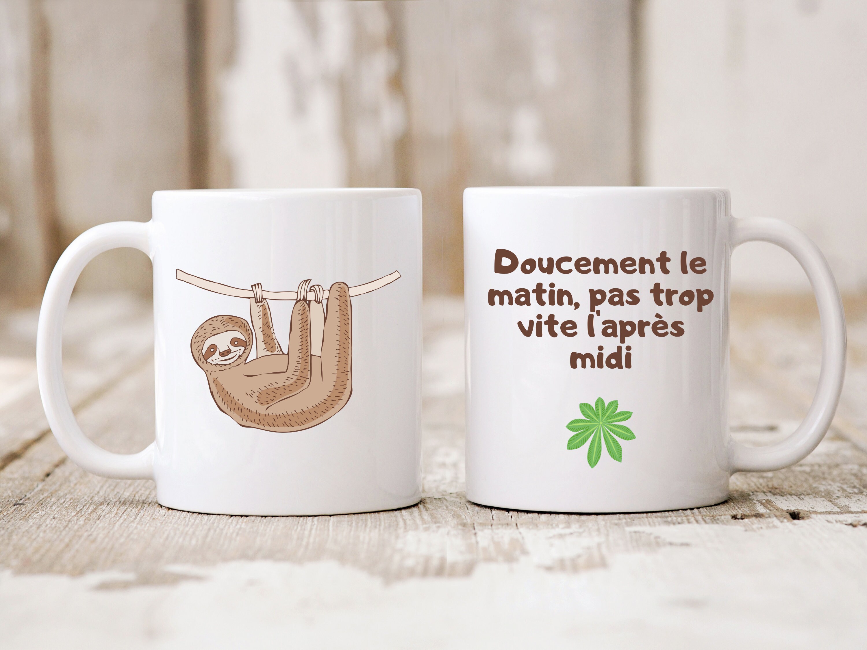 Doucement Le Matin Pas Trop Vite L après Midi Lazy Mug Not Too Fast in the Morning Gently in the Afternoon - Etsy