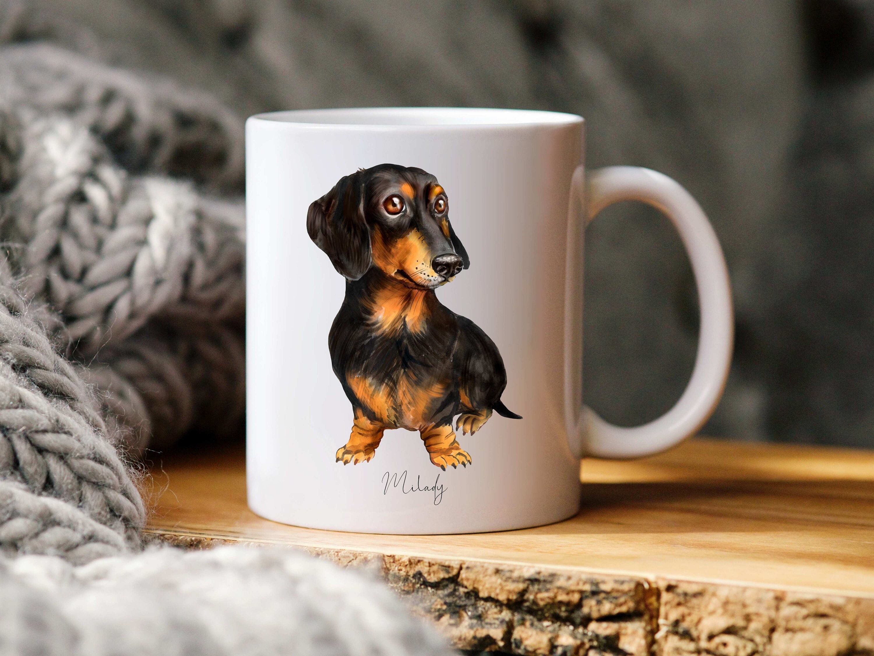 Mug Chien Teckel à Personnaliser
