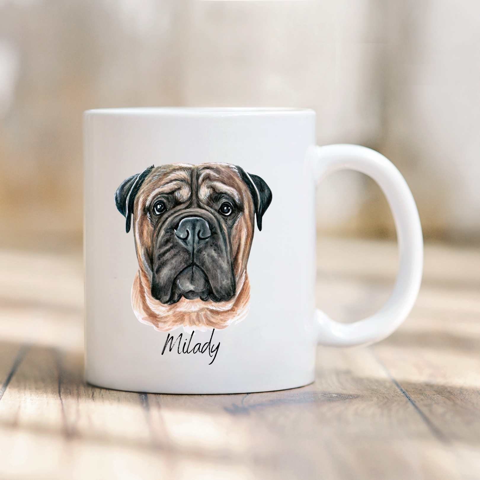 Mug Chien Bullmastiff avec L'option Personnalisation