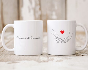 Mug Personnalise Amour Bonjour Mon Amour Mug Personnalise Etsy Canada