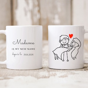 Mug Madame is my new name - Wedding Mug - Wedding Gift - Wedding Gift Idea - Gift For Her -