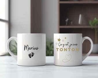 Tonton Mug - Tonton Gift - Tonton Birth - Tonton Announcement - Tonton Cup - Personalized Tonton - Personalized Mug -