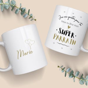Super Godfather Mug - Godfather Gift - Godfather Request - Birth Gift - Personalized Mug -
