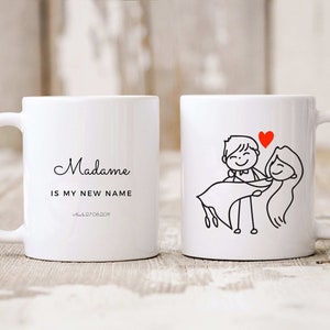 Tasses duo Mme et M. • cadeau mariage • Mugs couple