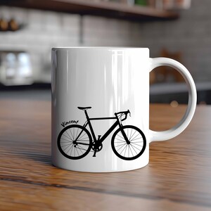 Racing Bike Mug - Coffee Mug - Cycling Gift - Cyclist Gift - Cyclist Mug - Personalized Mug