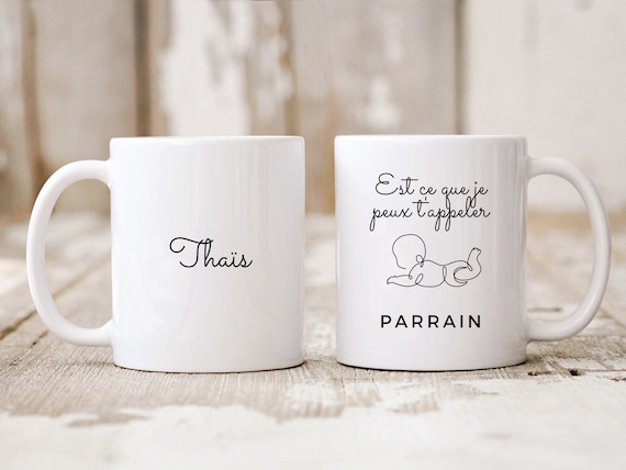 Mug Parrain Mug à Personnaliser Cadeau Parrain Demande Parrain Idée Cadeau  Naissance Parrain -  France