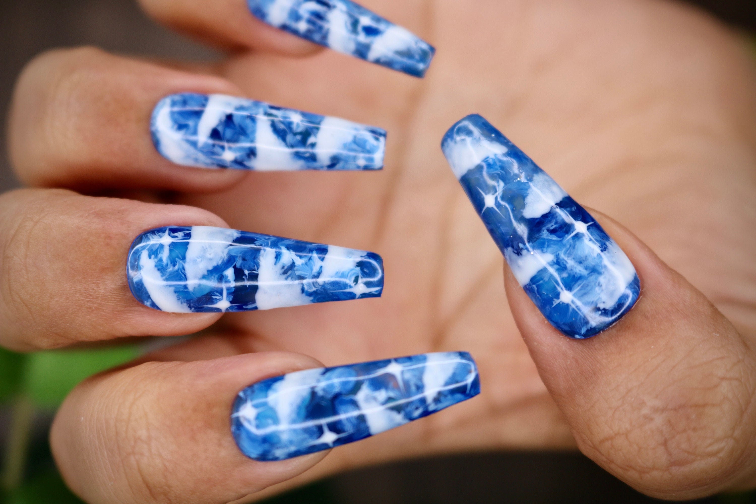 8. Cloud Nail Art Tutorial with Stamping - wide 5