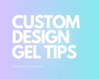 Custom Design Gel Tips Press On Nails | Nails | False Nails | Fake Nails | Stick On Nails | Gel Soak off Tips | Premium Range