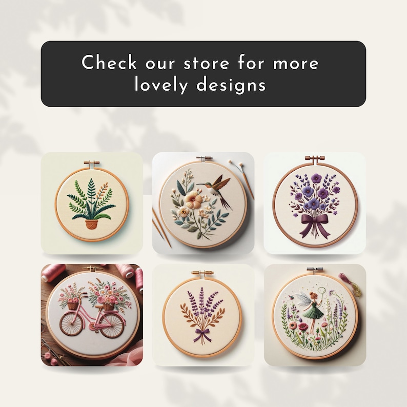 Lady in Moonlight Embroidery Pattern Autumn Flowers and Full Moon Hand