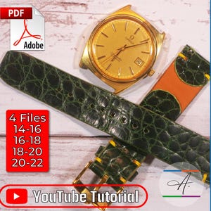 Leather Watch Strap - PDF Pattern in 4 Sizes with Video Tutorial
