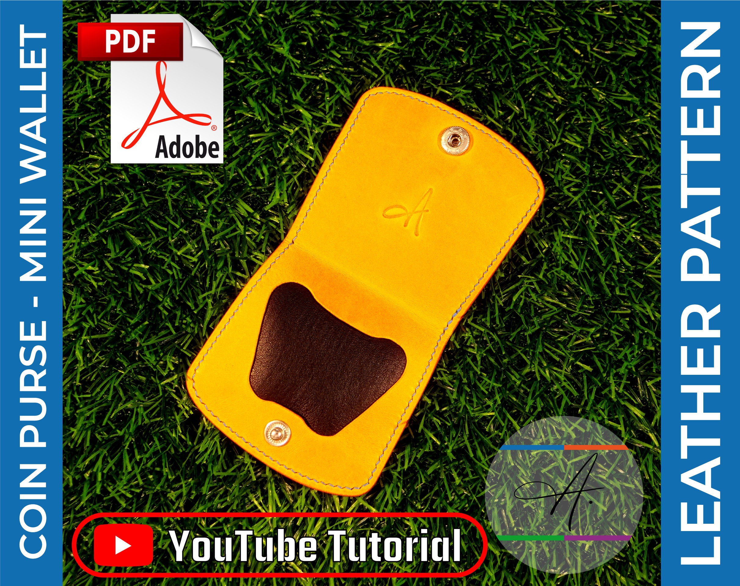 Porte-Monnaie en Cuir - Patron PDF avec Guide Vidéo
