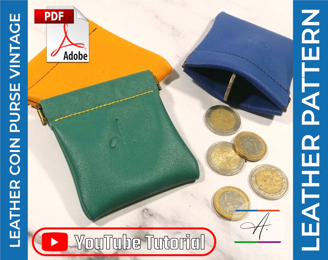 Vintage Leather Coin Purse - PDF Pattern With Video Guide - Etsy