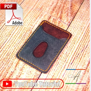 Porte-Cartes Mini Portefeuille en Cuir - Patron PDF avec Guide Vidéo