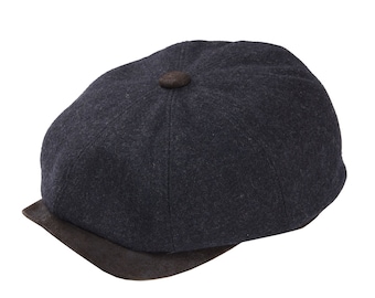 DASMARCA-Eden-Slate wool cap-winter cap-bakerboy boy cap-newsboy cap-peaky cap