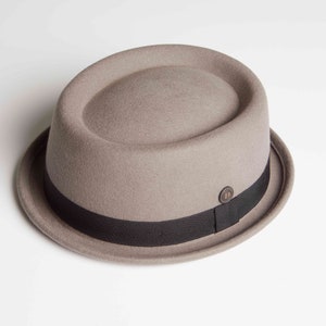 DASMARCA-JACK-Smoke-winter short brim hat-MOD-rude-boy-felt porkpie hat image 3
