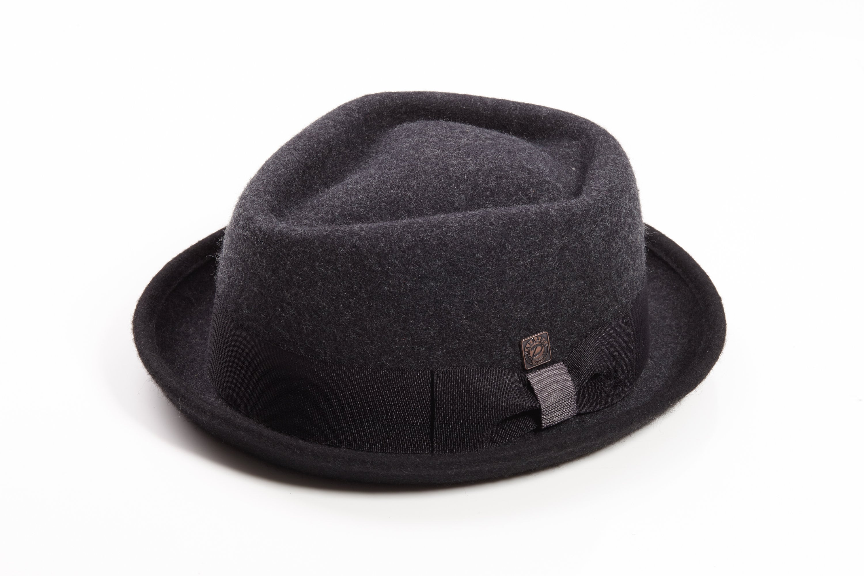 DASMARCA-Jackson-Slate-wool hat-hat for men -gentleman hat-felt hat-dapper hat-formal hat-porkpie hat-grey porkpie hat