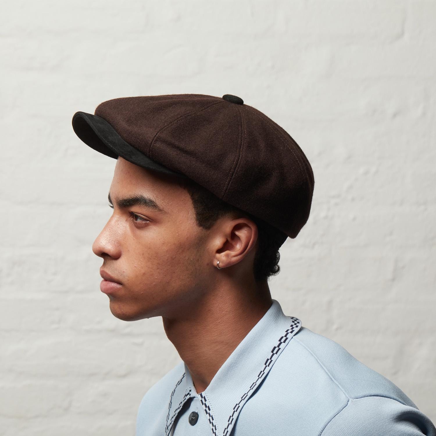 DASMARCA-Eden-brown cap-peaky cap-vintage looking style cap-handmade cap-winter cap-wool cap- bakerboy cap-newsboy cap