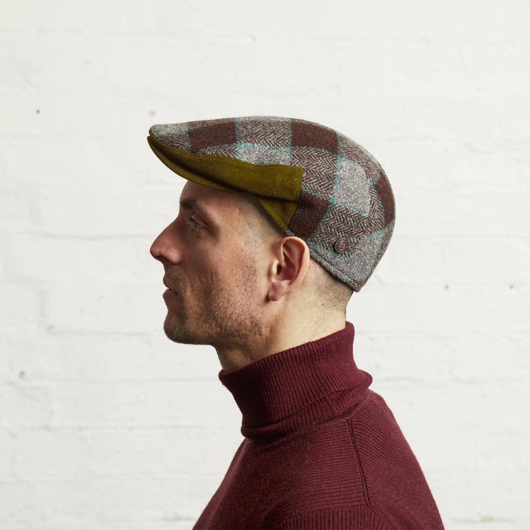 Casquette Plate En Laine Tweed Dasmarca Taylor Taille L - Neuve Avec étiquettes