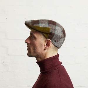 DASMARCA Luis Tweed Wool Flat Cap - Grassland