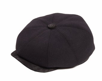 DASMARCA-Eden-Black winter cap-newsboy cap-winter cap-wool cap-golf cap-beret caps-baker boy cap-peaky cap