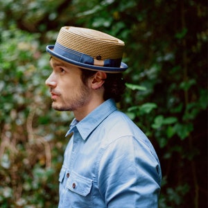 DASMARCA-Rico-Mustard-yellow porkpie hat-summer hat-paper porkpie hat-stingy brim porkpie-short brim porkpie hat