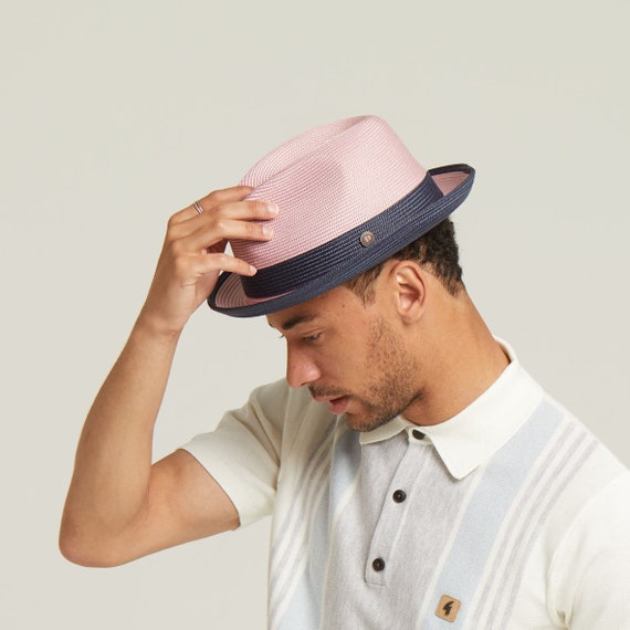 Dasmarca-florence-blush-pink Summer Hat-pink Straw Hat-pink Hat for  Men-summer Pink Hat-crushable Hat-foldable Hat-two Tone Hat 