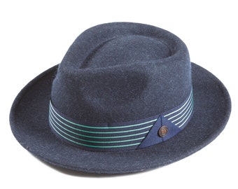 DASMARCA-Pablo-Marinehoed-winterhoed-fedora-vilthoed-gotische hoed-dameshoed-herenhoed-marine vilt fedora