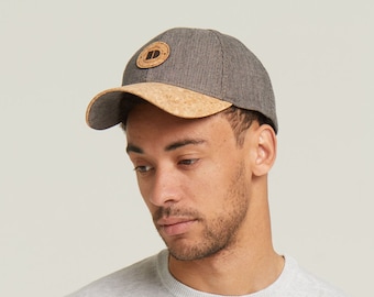 Tyler Taupe Cotton Summer Baseball Cap With Cork Visor